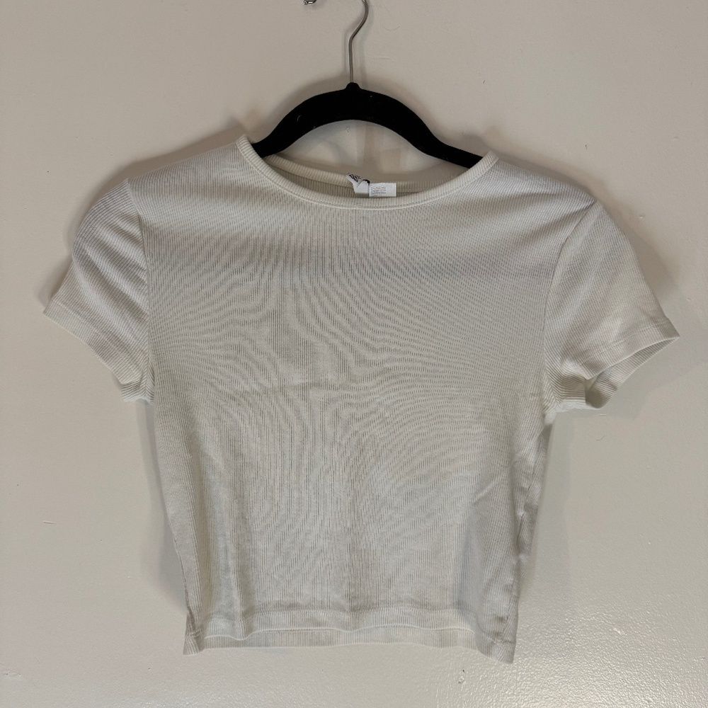 H&M Divided White Basic Top